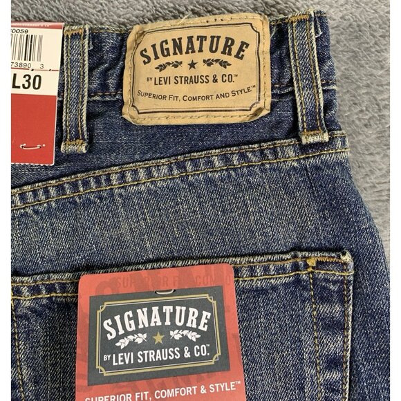 Levi's Strauss & Co. Signature Men's Relaxed Fit Jeans Medium Wash 40Wx 30L - Picture 7 of 13